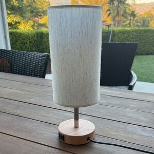 Modern Table Lamp with Cream Shade
